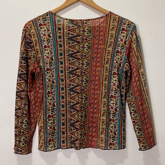 Melrose Abstract Nylon Blouse - Picture 3 of 9